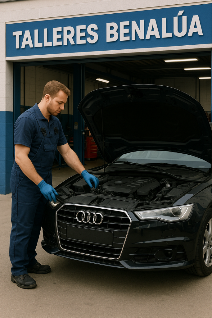 Sustitución del radiador del motor en un Audi A6
