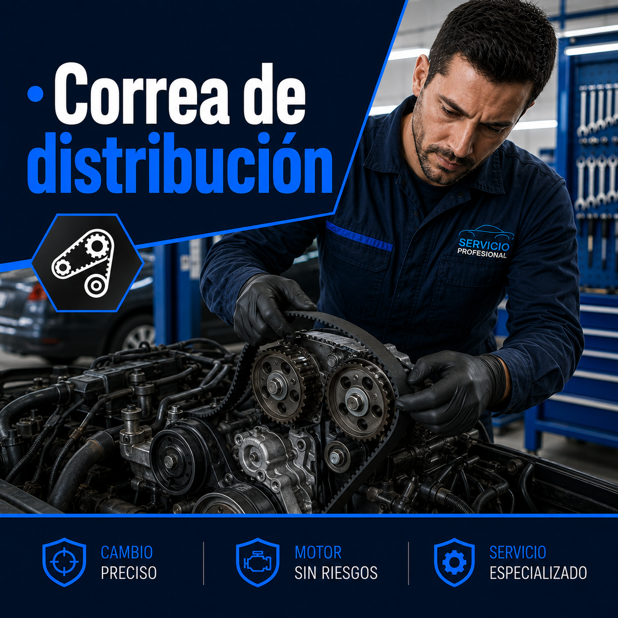 Correa de distribución del motor