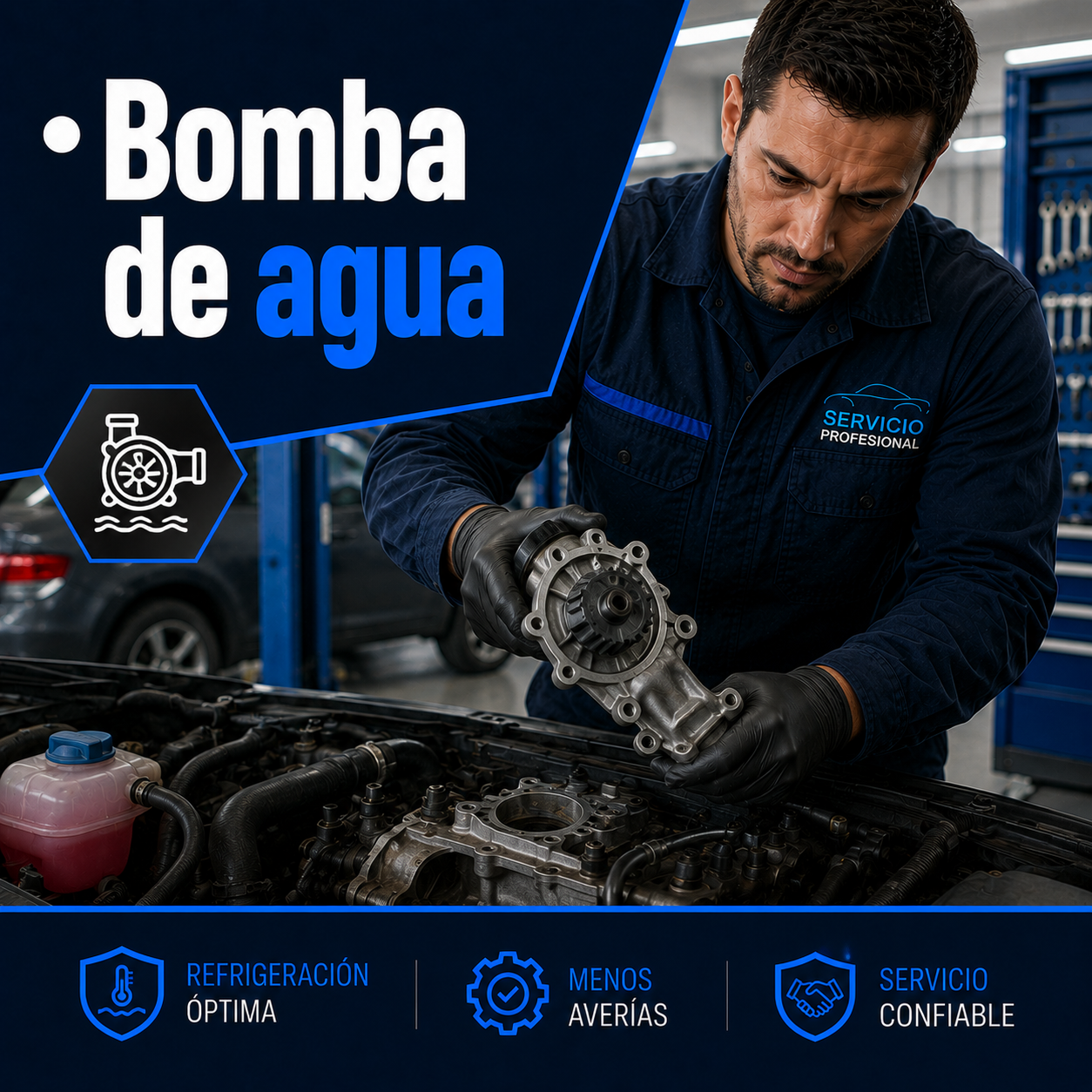 Bomba de agua asociada al sistema de distribución