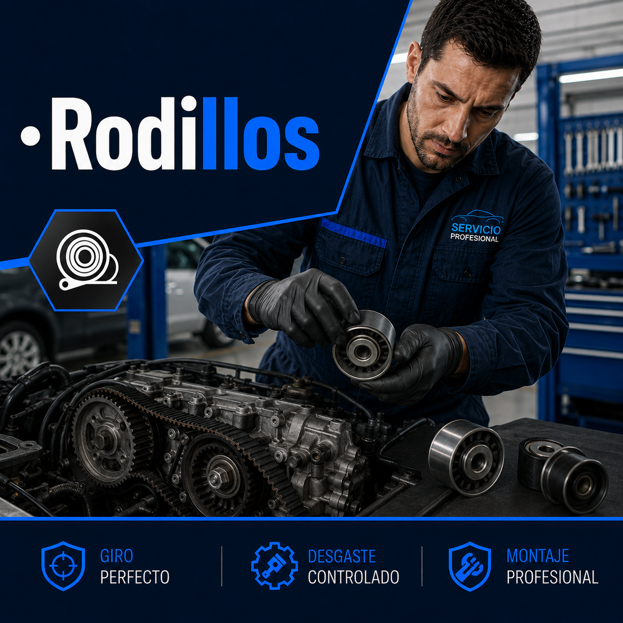 Rodillos y guías de la distribución