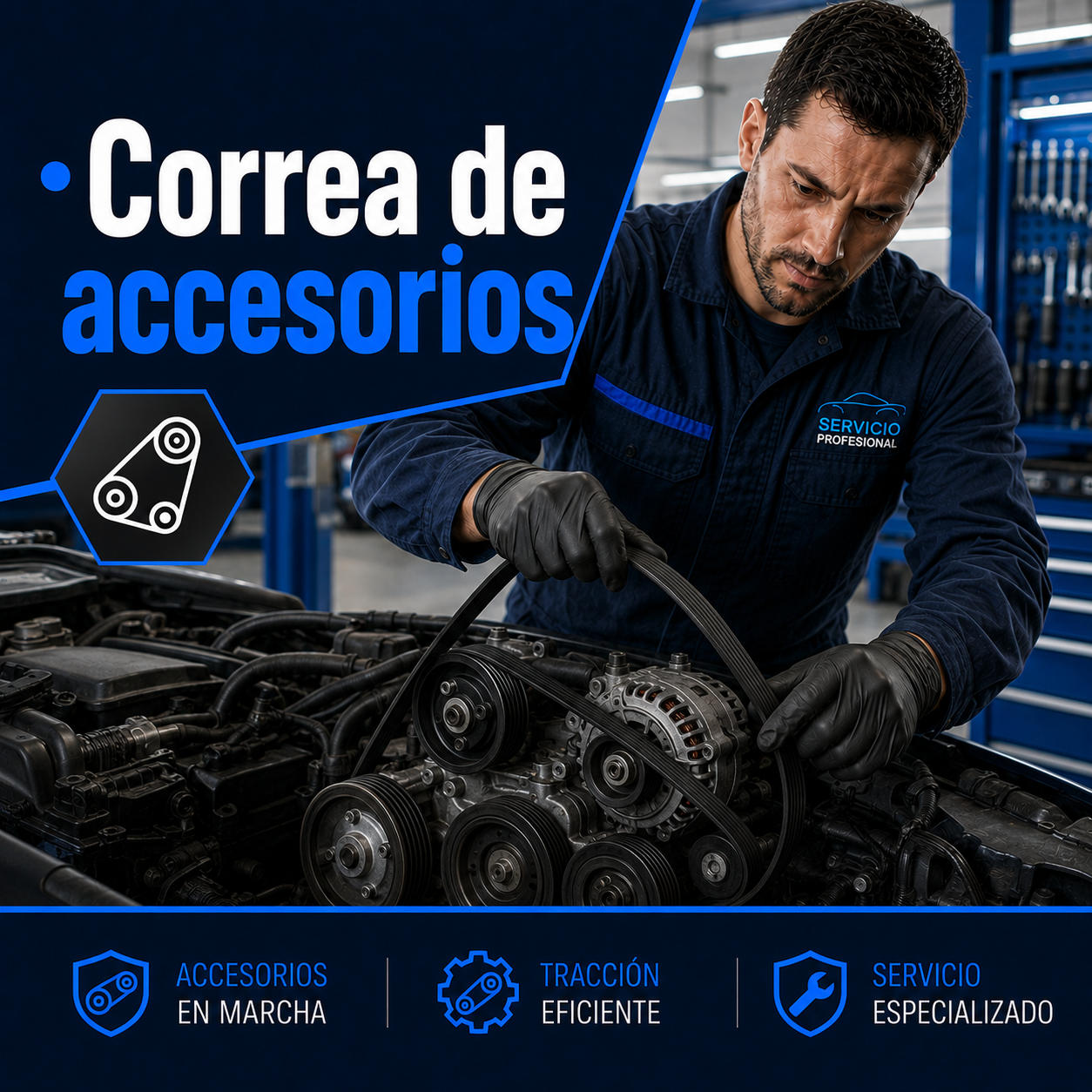 Correa de accesorios del motor