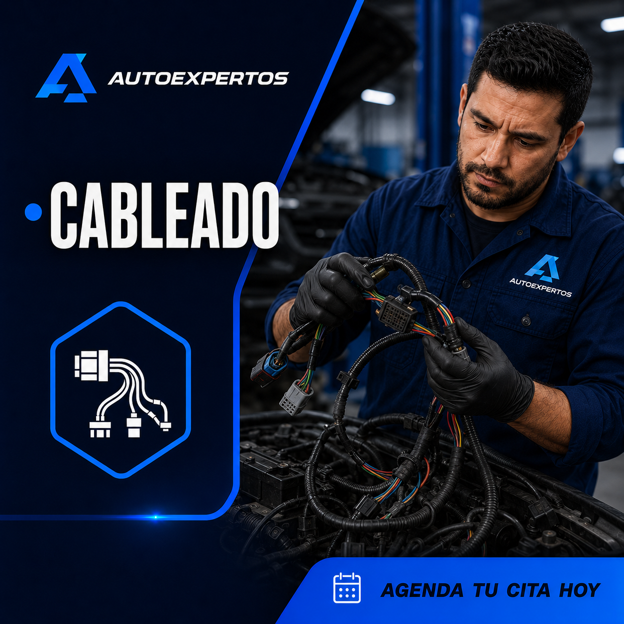 Revisión de cableado y conectores eléctricos del coche