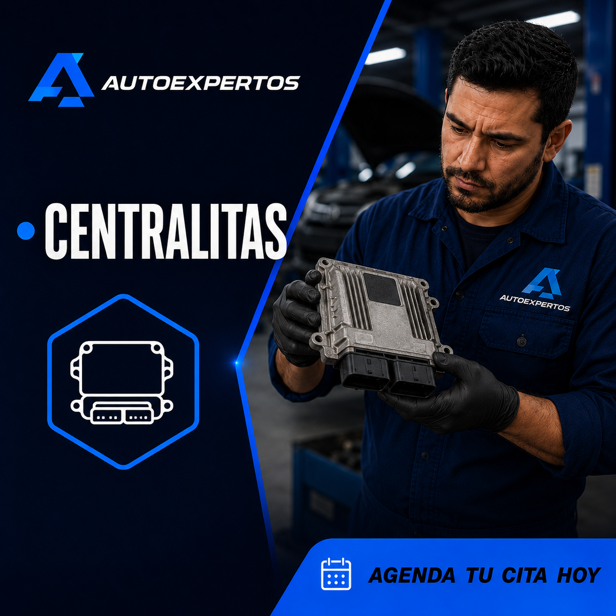 Centralita electrónica del vehículo preparada para diagnosis