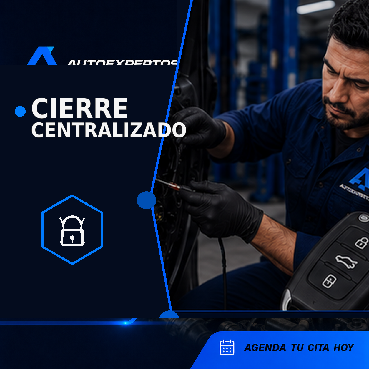 Sistema de cierre centralizado del coche durante una revisión