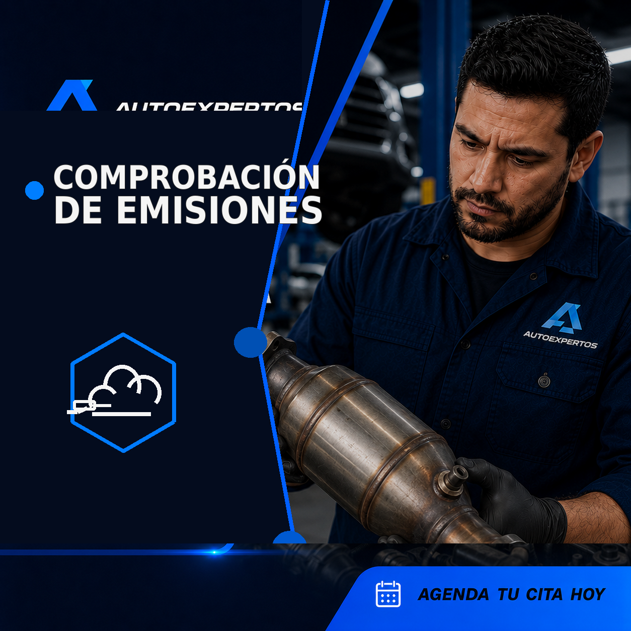Comprobación del sistema de emisiones y gases del vehículo