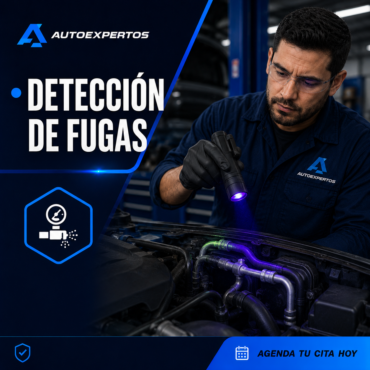 Comprobación de fugas en el circuito de climatización