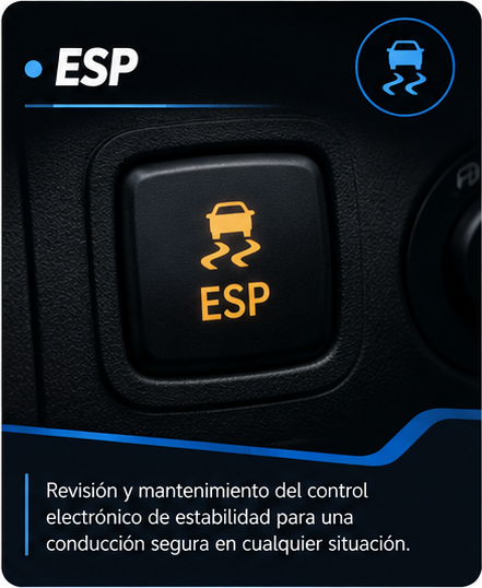 Sistema electrónico ESP de control de estabilidad
