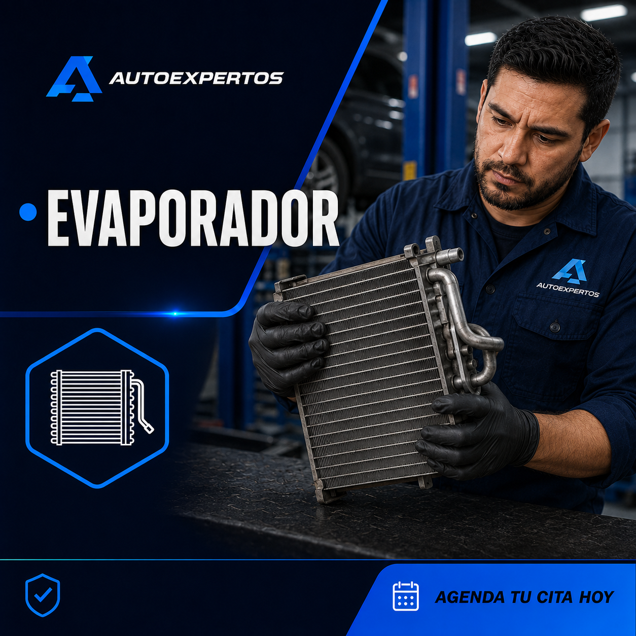 Evaporador del sistema de climatización de un vehículo