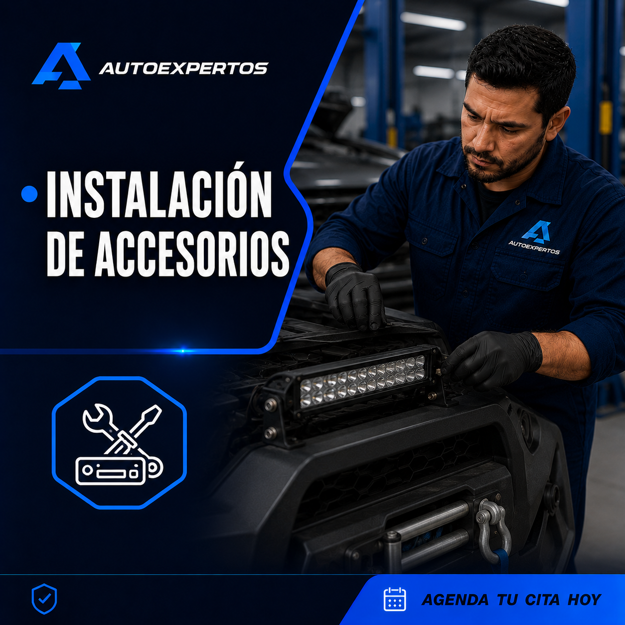 Instalación de un accesorio en el interior de un vehículo