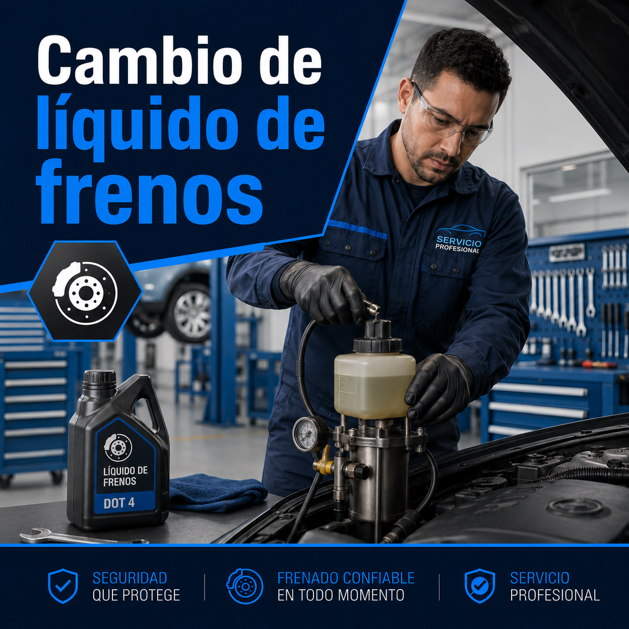 Cambio del líquido de frenos del vehículo