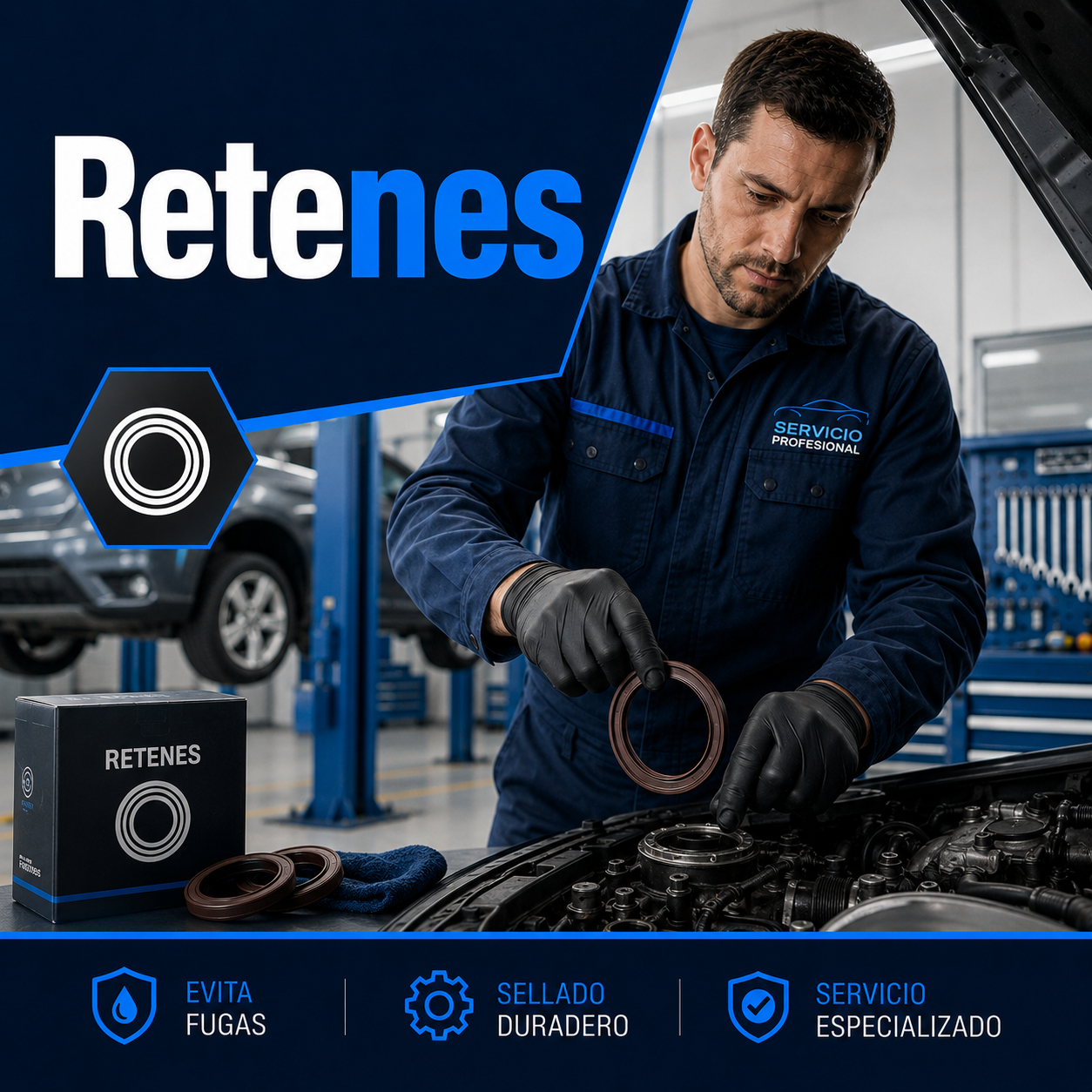 Retenes de motor para controlar fugas de aceite