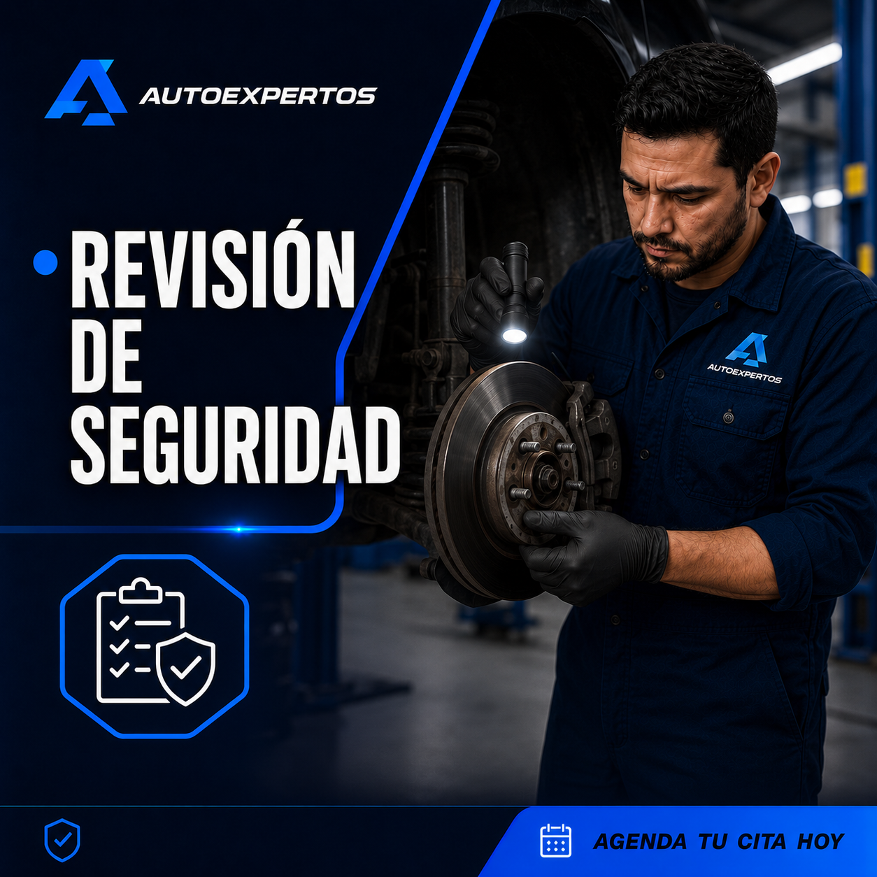 Revisión visual de seguridad y estado general de un vehículo