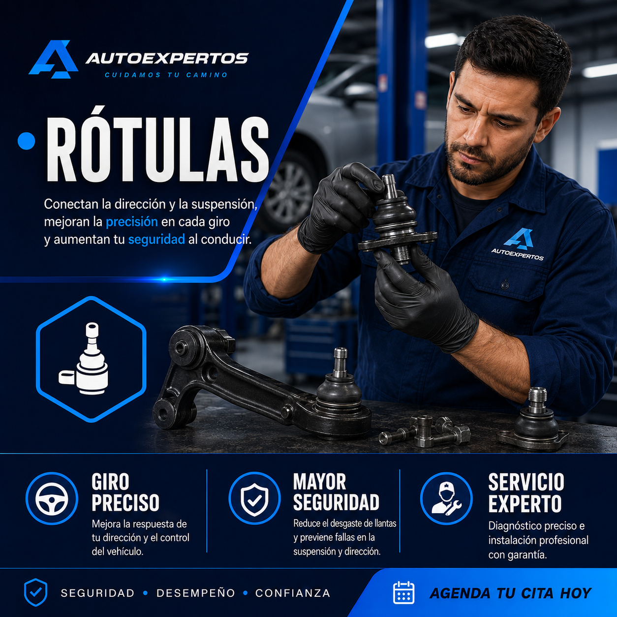 Suspensión y dirección en Alicante: revisión de rótulas